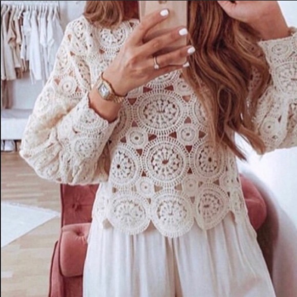 🎉HP🎉ZARA Textured Sweater With Balloon Sleeves - Picture 2 of 6